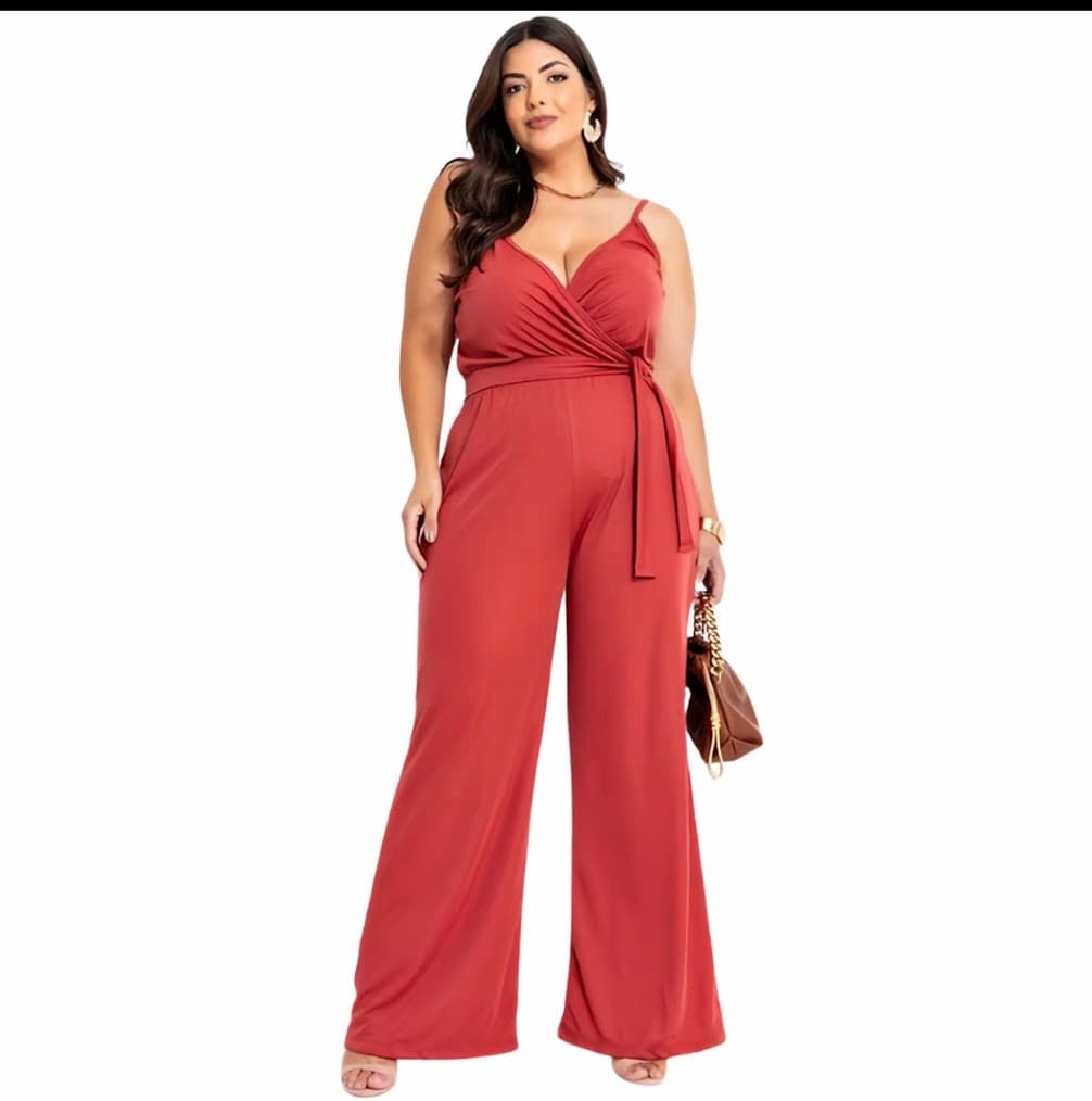 Macacao Transpassado plus Size 